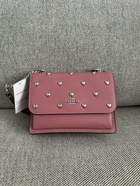 NWT Coach Mini Klare Crossbody Bag With Heart Rivets CDB10
